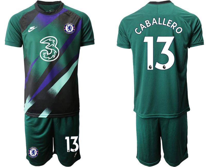 Men 2020-2021 club Chelsea Dark green goalkeeper #13 Soccer Jerseys->chelsea jersey->Soccer Club Jersey